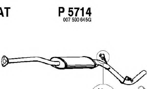 FENNO P5714 Средний глушитель выхлопных газов