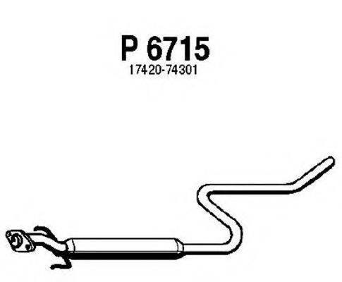 FENNO P6715 Средний глушитель выхлопных газов