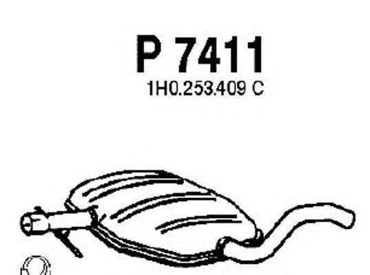 FENNO P7411 Средний глушитель выхлопных газов