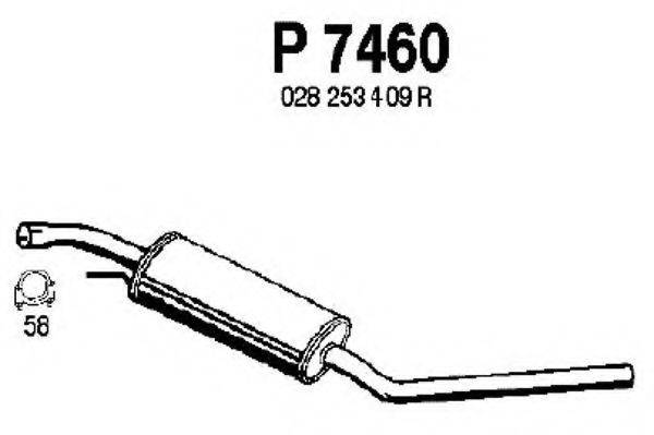 FENNO P7460 Средний глушитель выхлопных газов