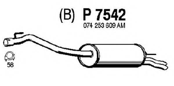 FENNO P7542 Глушитель выхлопных газов конечный