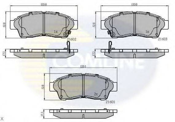 COMLINE CBP3260 Комплект тормозных колодок, дисковый тормоз