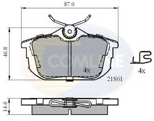 COMLINE CBP3945 Комплект тормозных колодок, дисковый тормоз