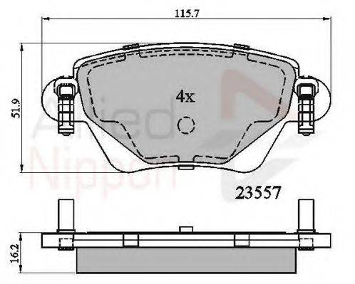 COMLINE ADB01114 Комплект тормозных колодок, дисковый тормоз