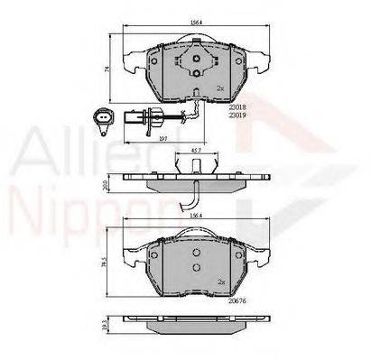 COMLINE ADB11542 Комплект тормозных колодок, дисковый тормоз