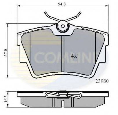 COMLINE CBP0874 Комплект тормозных колодок, дисковый тормоз