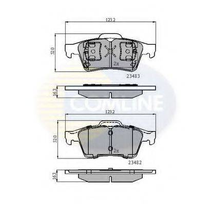 COMLINE CBP0946 Комплект тормозных колодок, дисковый тормоз