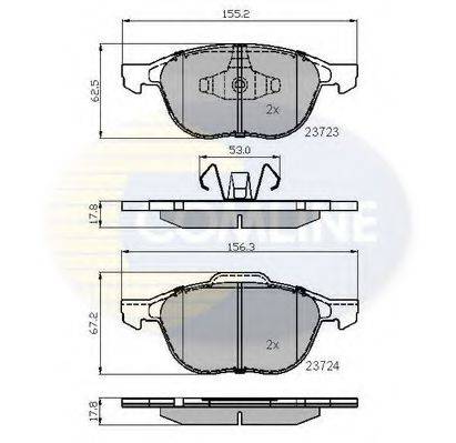 COMLINE CBP01323 Комплект тормозных колодок, дисковый тормоз