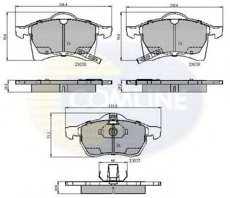 COMLINE CBP3583 Комплект тормозных колодок, дисковый тормоз