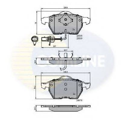 COMLINE CBP11542 Комплект тормозных колодок, дисковый тормоз