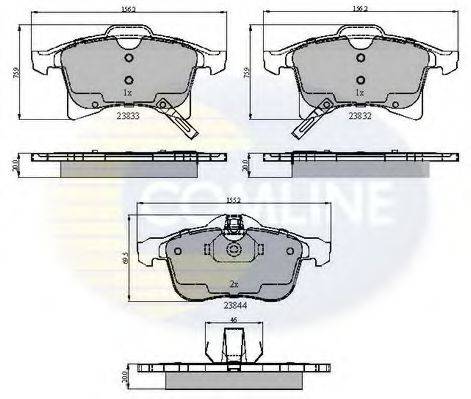 COMLINE CBP31307 Комплект тормозных колодок, дисковый тормоз