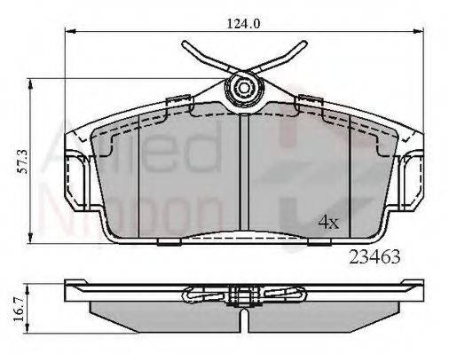 COMLINE ADB0740 Комплект тормозных колодок, дисковый тормоз