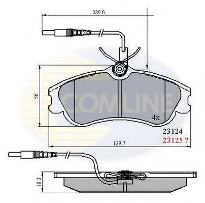 COMLINE CBP1174 Комплект тормозных колодок, дисковый тормоз