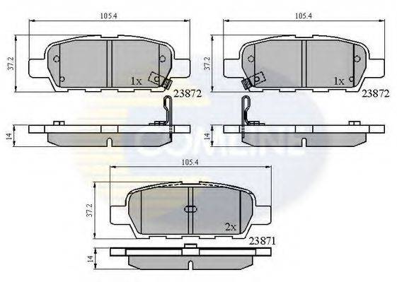 COMLINE CBP3912 Комплект тормозных колодок, дисковый тормоз