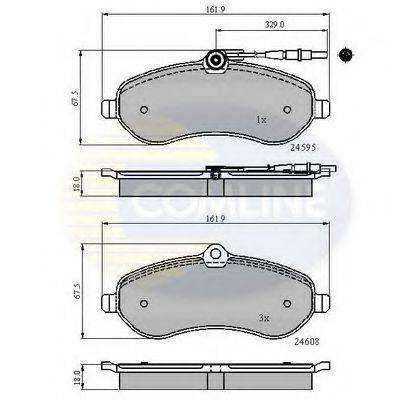 COMLINE CBP11621 Комплект тормозных колодок, дисковый тормоз