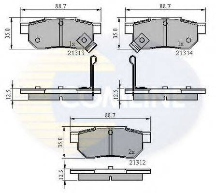 COMLINE CBP3242 Комплект тормозных колодок, дисковый тормоз