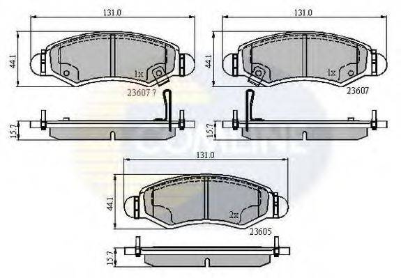 COMLINE CBP31297 Комплект тормозных колодок, дисковый тормоз