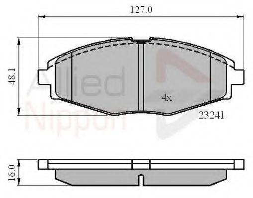 COMLINE ADB0486 Комплект тормозных колодок, дисковый тормоз