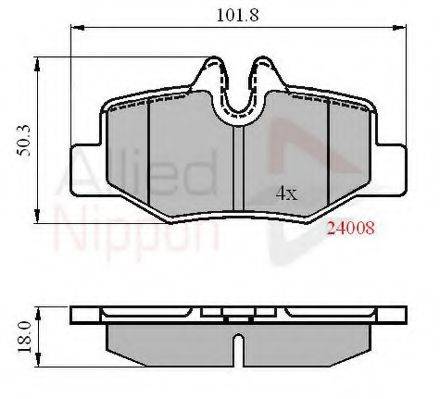 COMLINE ADB01306 Комплект тормозных колодок, дисковый тормоз