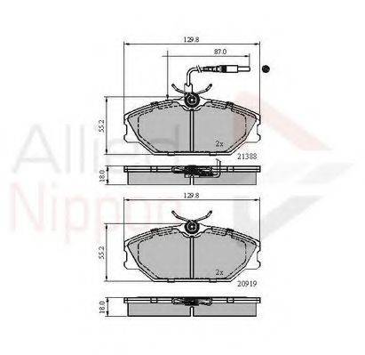 COMLINE ADB1526 Комплект тормозных колодок, дисковый тормоз