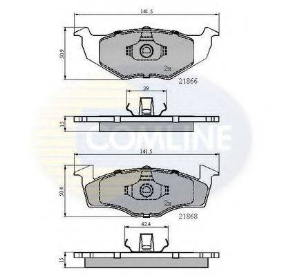 COMLINE CBP0180 Комплект тормозных колодок, дисковый тормоз