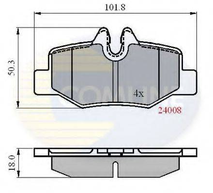 COMLINE CBP01306 Комплект тормозных колодок, дисковый тормоз