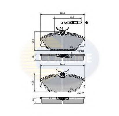 COMLINE CBP1526 Комплект тормозных колодок, дисковый тормоз