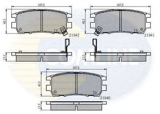 COMLINE CBP3233 Комплект тормозных колодок, дисковый тормоз