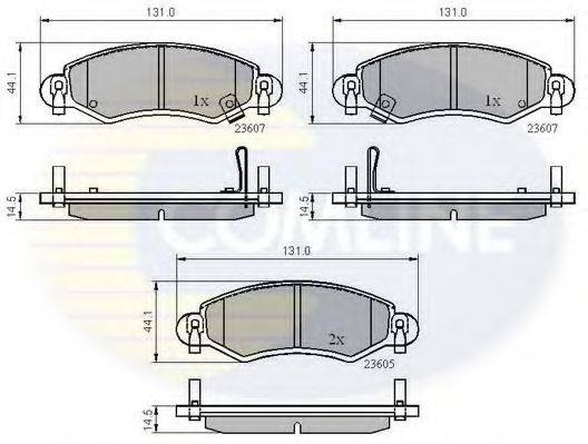 COMLINE CBP3893 Комплект тормозных колодок, дисковый тормоз