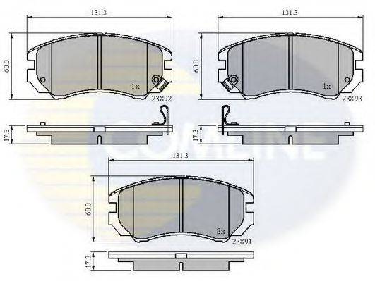 COMLINE CBP31196 Комплект тормозных колодок, дисковый тормоз