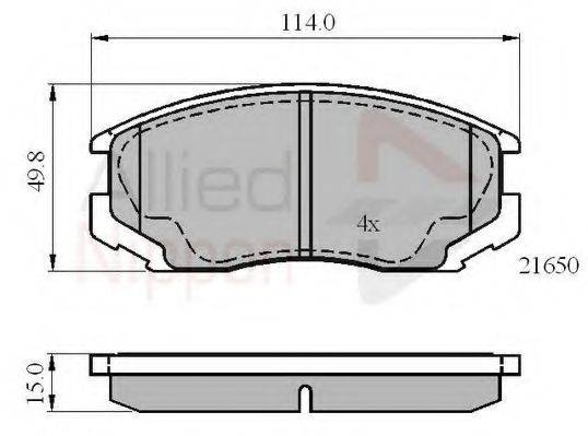 COMLINE ADB0415 Комплект тормозных колодок, дисковый тормоз