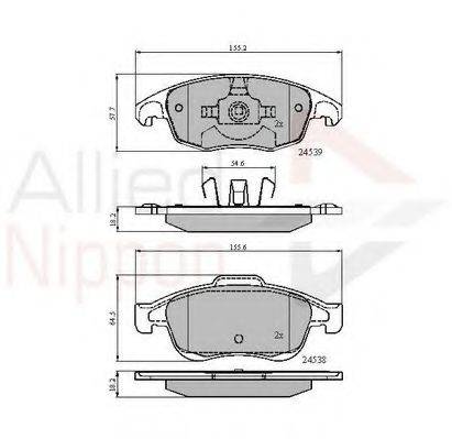 COMLINE ADB01719 Комплект тормозных колодок, дисковый тормоз