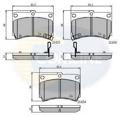 COMLINE CBP3245 Комплект тормозных колодок, дисковый тормоз