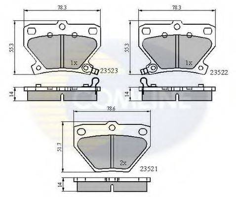 COMLINE CBP3841 Комплект тормозных колодок, дисковый тормоз