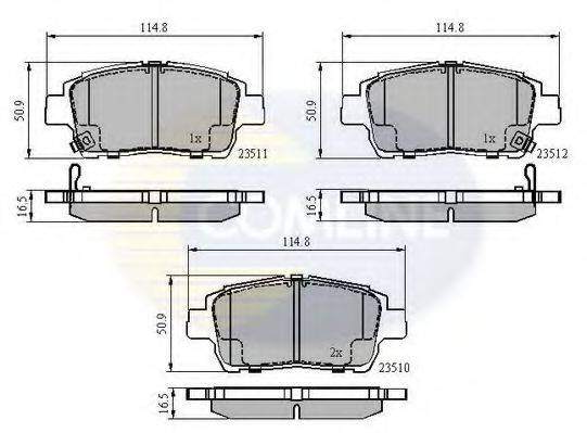 COMLINE CBP3901 Комплект тормозных колодок, дисковый тормоз