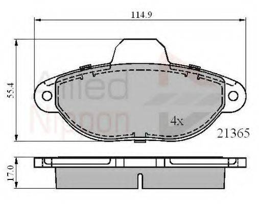 COMLINE ADB0509 Комплект тормозных колодок, дисковый тормоз