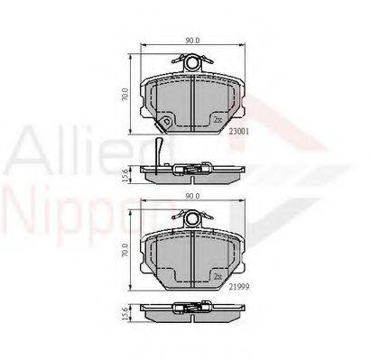 COMLINE ADB31019 Комплект тормозных колодок, дисковый тормоз