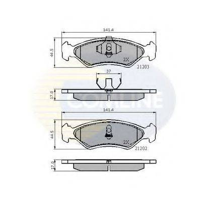 COMLINE CBP0502 Комплект тормозных колодок, дисковый тормоз