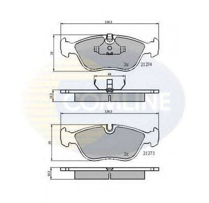 COMLINE CBP0719 Комплект тормозных колодок, дисковый тормоз