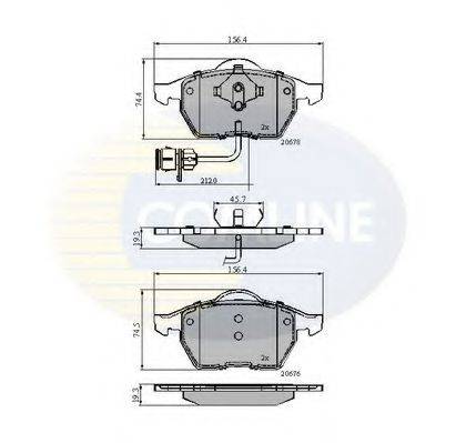 COMLINE CBP1715 Комплект тормозных колодок, дисковый тормоз