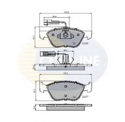 COMLINE CBP1897 Комплект тормозных колодок, дисковый тормоз