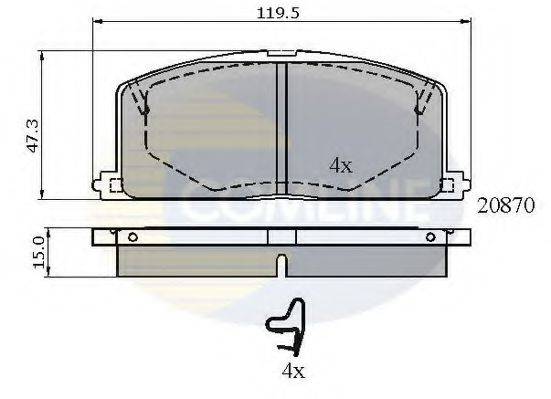 COMLINE CBP3163 Комплект тормозных колодок, дисковый тормоз