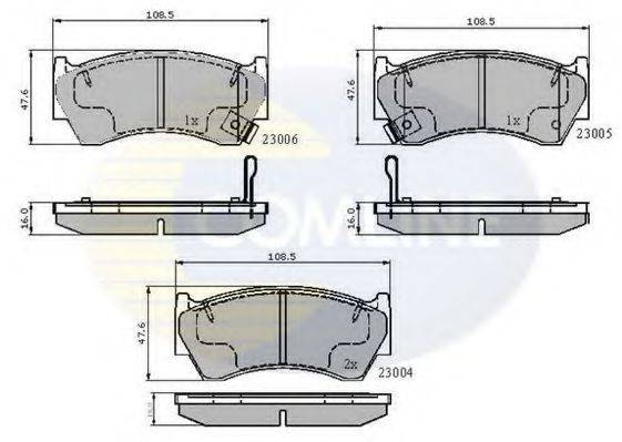 COMLINE CBP3449 Комплект тормозных колодок, дисковый тормоз