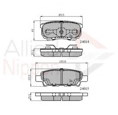 COMLINE ADB31290 Комплект тормозных колодок, дисковый тормоз