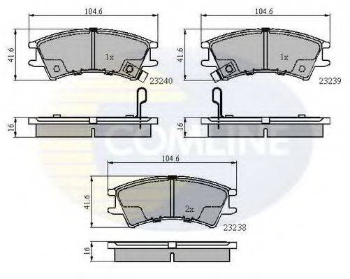 COMLINE CBP3488 Комплект тормозных колодок, дисковый тормоз