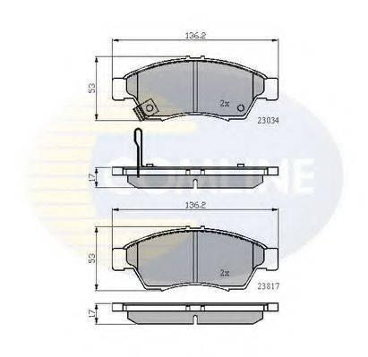 COMLINE CBP31125 Комплект тормозных колодок, дисковый тормоз