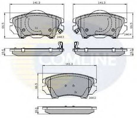 COMLINE CBP31680 Комплект тормозных колодок, дисковый тормоз