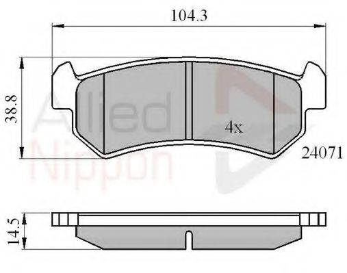 COMLINE ADB01191 Комплект тормозных колодок, дисковый тормоз