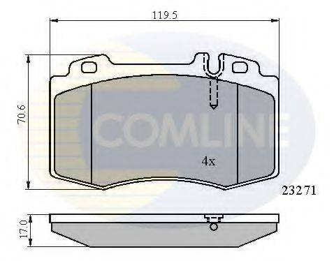 COMLINE CBP01117 Комплект тормозных колодок, дисковый тормоз