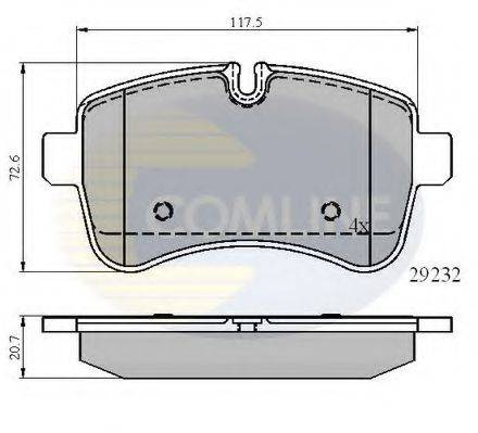 COMLINE CBP01617 Комплект тормозных колодок, дисковый тормоз